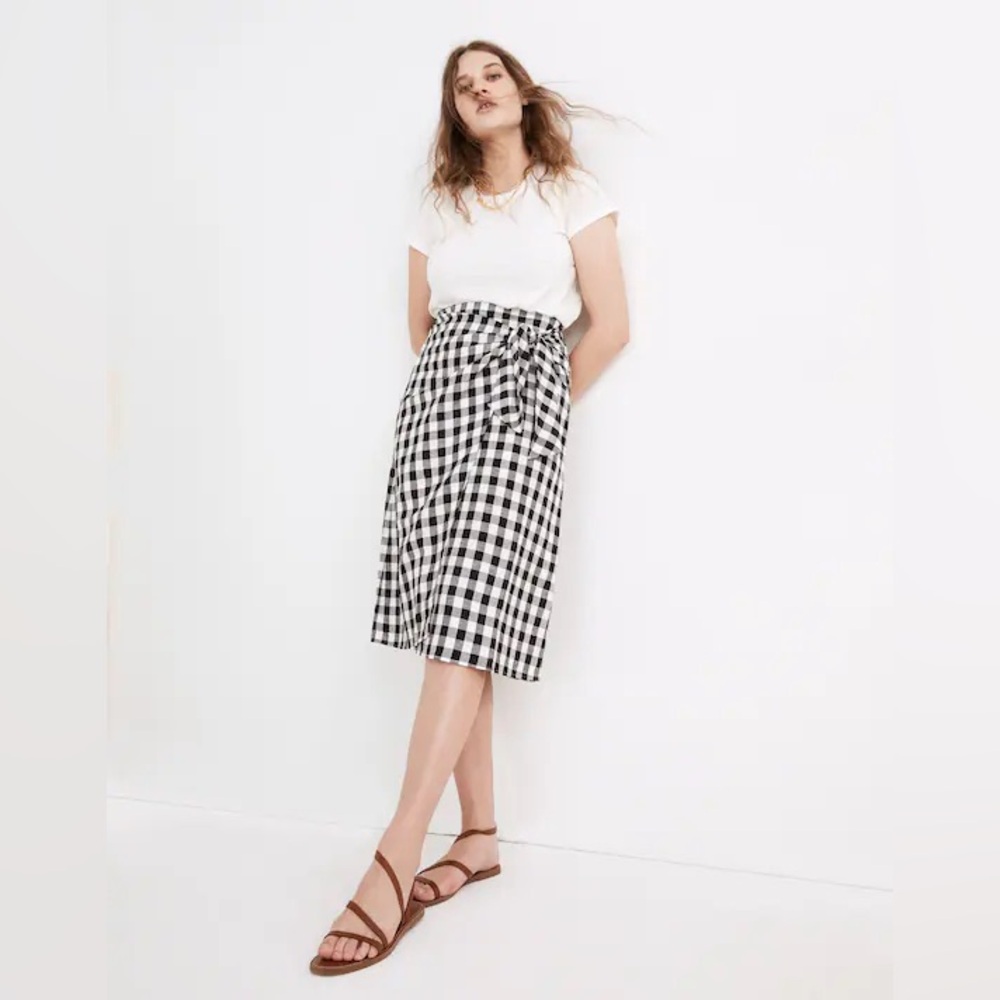 MADEWELL sarong faux-wrap midi skirt